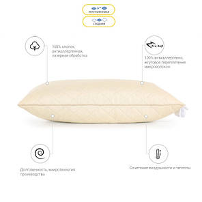 Подушка 60х60 Eco-Soft Carmela 0486 середня на змійці, фото 4