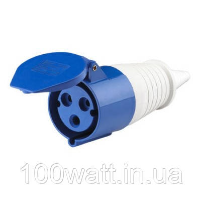 Розетка 213 переносна 2Р+РЕ 16А 240В IP44 GAV 499