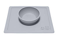 EZPZ - Силиконовая тарелка MINI BOWL PEWTER, цвет серый