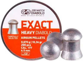 Пули пневм JSB Diabolo Exact Heavy. Кал. 4.52 мм. 0.67 р. 200 шт./пач.