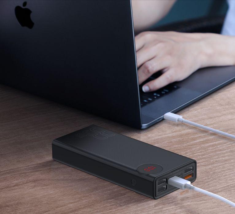 Повербанк Baseus 30000mAh 33W 6A 4xUSB + Type C QC3.0 PD Дисплей