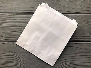 Пакет саше білий 150х120х40 мм. 70гр/м2 (максимальна жиростійкість) 89Ф