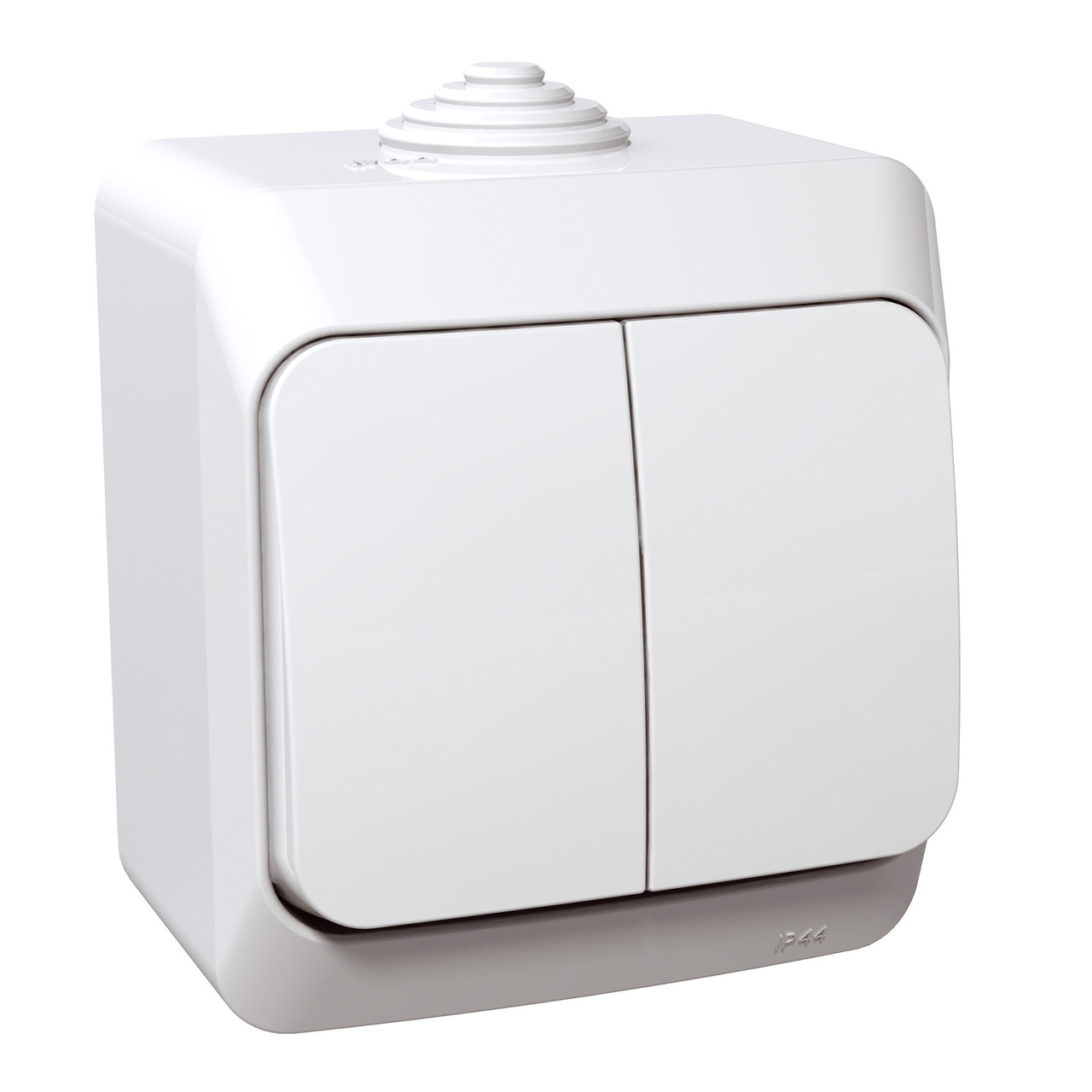 Вимикач двоклавішний Schneider Electric Plus Cedar білий WDE000550