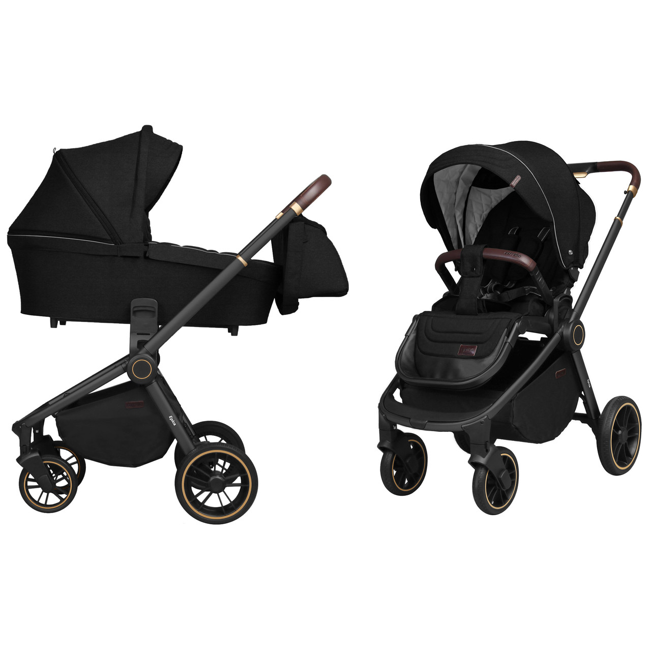 Коляска универсальная CARRELLO Epica CRL-8510/1 (2in1) Space Black+дождевик ОТ РОЖДЕНИЯ - фото 1 - id-p1134663771