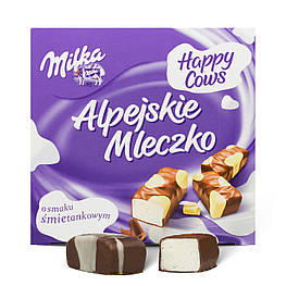 Milka пташине молоко з вершковим смаком у білому та молочному шоколаді 330g