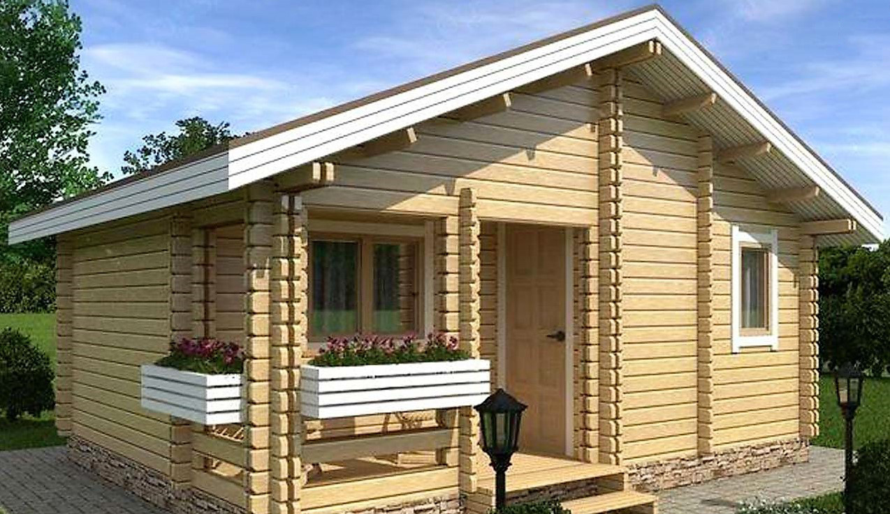 дачные садовые домики из бруса фото
