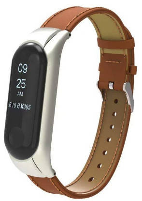 Ремінець Xiaomi Mi Band 3 Leather brown, фото 2