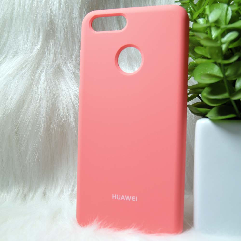 Силіконовий чохол Original Silicone case Huawei Honor 7x Pink (рожевий)