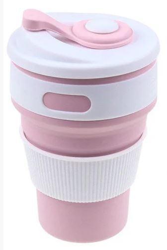 Чашка складна силіконова Collapsible 5332 350мл, рожева, фото 1