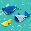 Іграшки для ванної 3D Морські кити ТМ Quut, фото 5