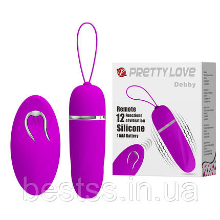 Віброяйце Pretty Love Debbie Remote Egg Pink, фото 1