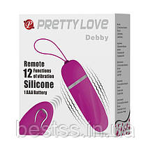 Віброяйце Pretty Love Debbie Remote Egg Pink, фото 5