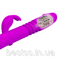 Вібратор-ротатор із кліторальним стимулятором Pretty Love Ward Vibrator Purple, фото 5