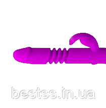 Вібратор-ротатор із кліторальним стимулятором Pretty Love Ward Vibrator Purple, фото 4