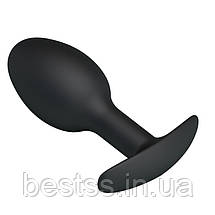 Анальна пробка Pretty Love Silicone Anal Plug Black, фото 4