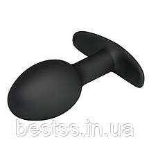 Анальна пробка Pretty Love Silicone Anal Plug Black, фото 5