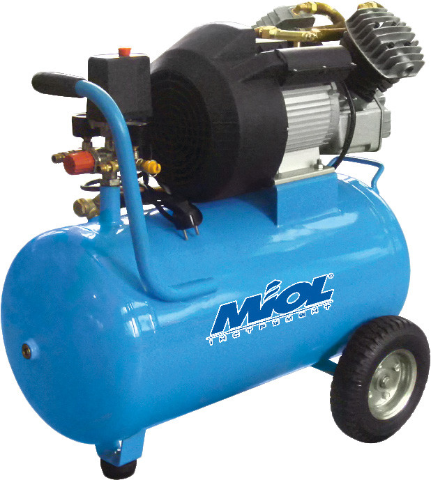 Масляний компресор прямоприводной Ураган 50л Miol 81-180