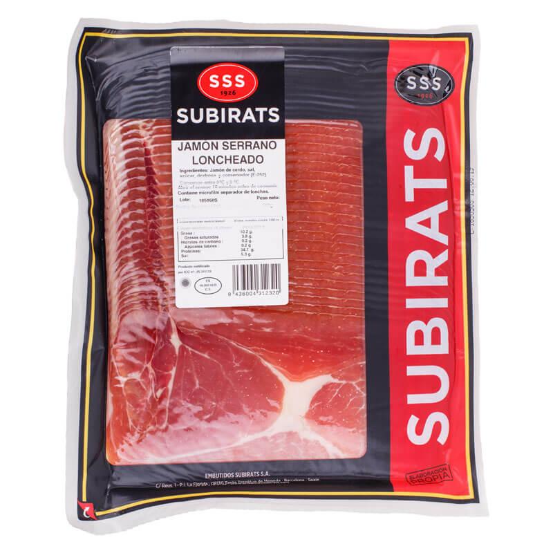 Хамон Jamon Subirats Serrano, нарізання без глютену 500 г.