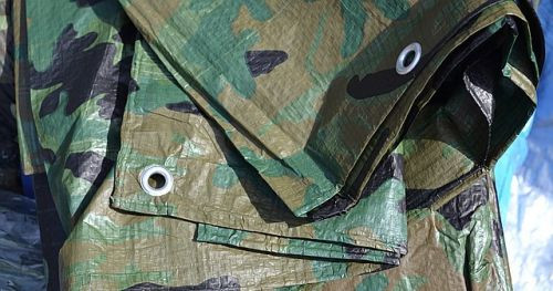 Тент тарпаулін ПВХ 5x6 покриття "хакі" (камуфляж)