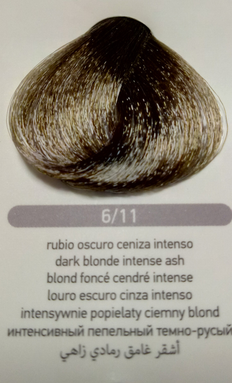 Крем-фарба для волосся Erayba Equilibrium Hair Color Cream 120 мл 6/11, інтенсивний попелястий темно - русявий