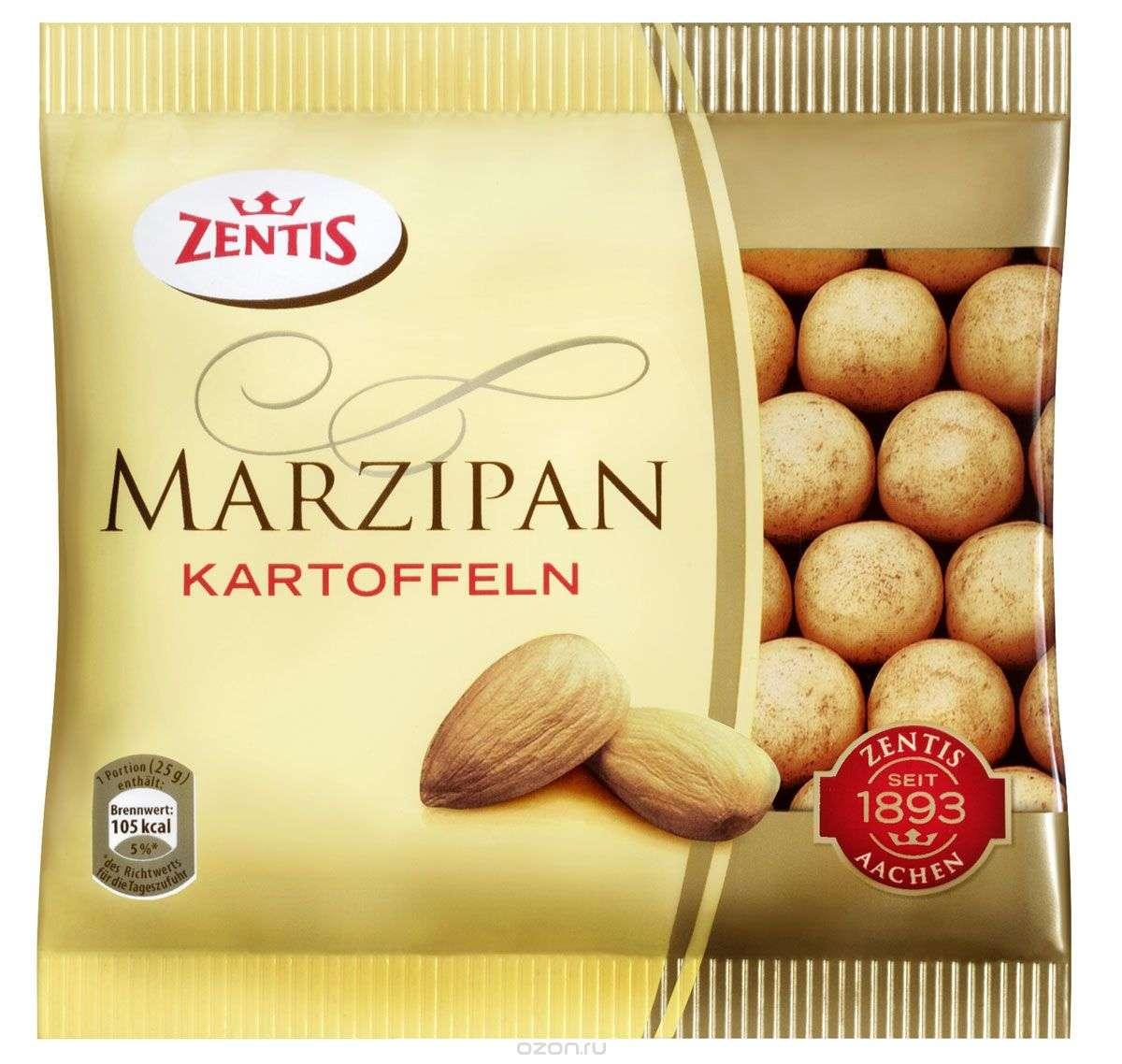 Марципан Zentis Kartoffeln «каточка» у какао посипці, 100 г.