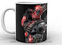 Кружка Deadpool, маска, оружие, автомат