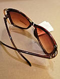 Сонцезахисні окуляри жіночі НОВИНКА, коричневого кольору, фото 2