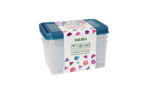 Набір судків для харчових продуктів 3*0,85 л