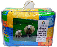 Ковдра вовняна "Главтекстиль", подвійна (180х210см), забарвлення в асортименті