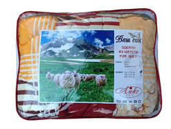 Ковдра вовняна полуторна "Люкс топ" (150х210 см), забарвлення в асортименті