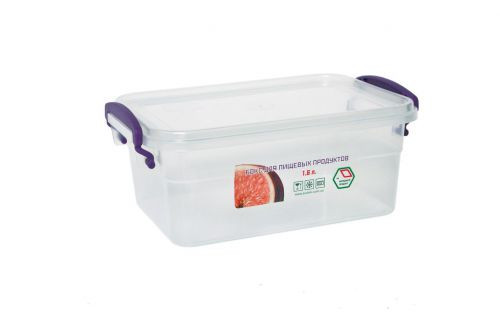 Пластиковий контейнер для продуктів із ручками 1,6 л (бокс)