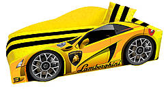 Ліжко машинка Ламборгіні машина серії Еліт Ламборджині жовта Lamborghini з матрацом і безкоштовною доставкою