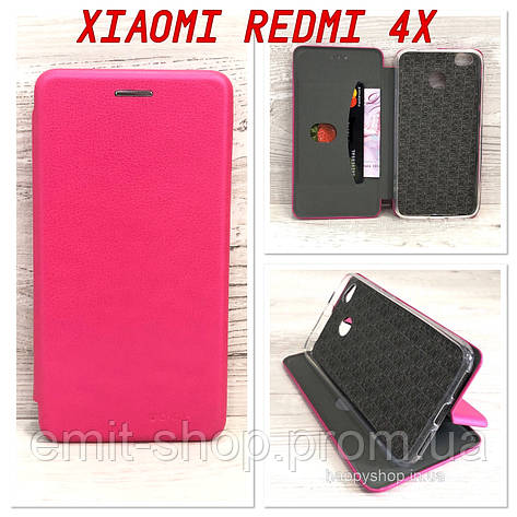 Чохол-книжка G-Case для Xiaomi Redmi 4x (Рожевий), фото 2