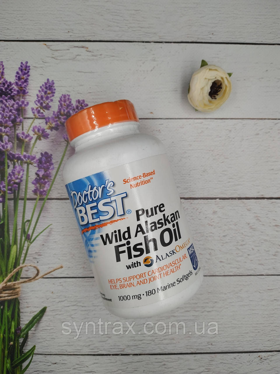 Уцінка без верхньої плівки на кришці Doctor's Best Wild Pure Alaskan Fish Oil 180 soft Omega 3 омега 3