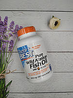 Уцінка без верхньої плівки на кришці Doctor's Best Wild Pure Alaskan Fish Oil 180 soft Omega 3 омега 3