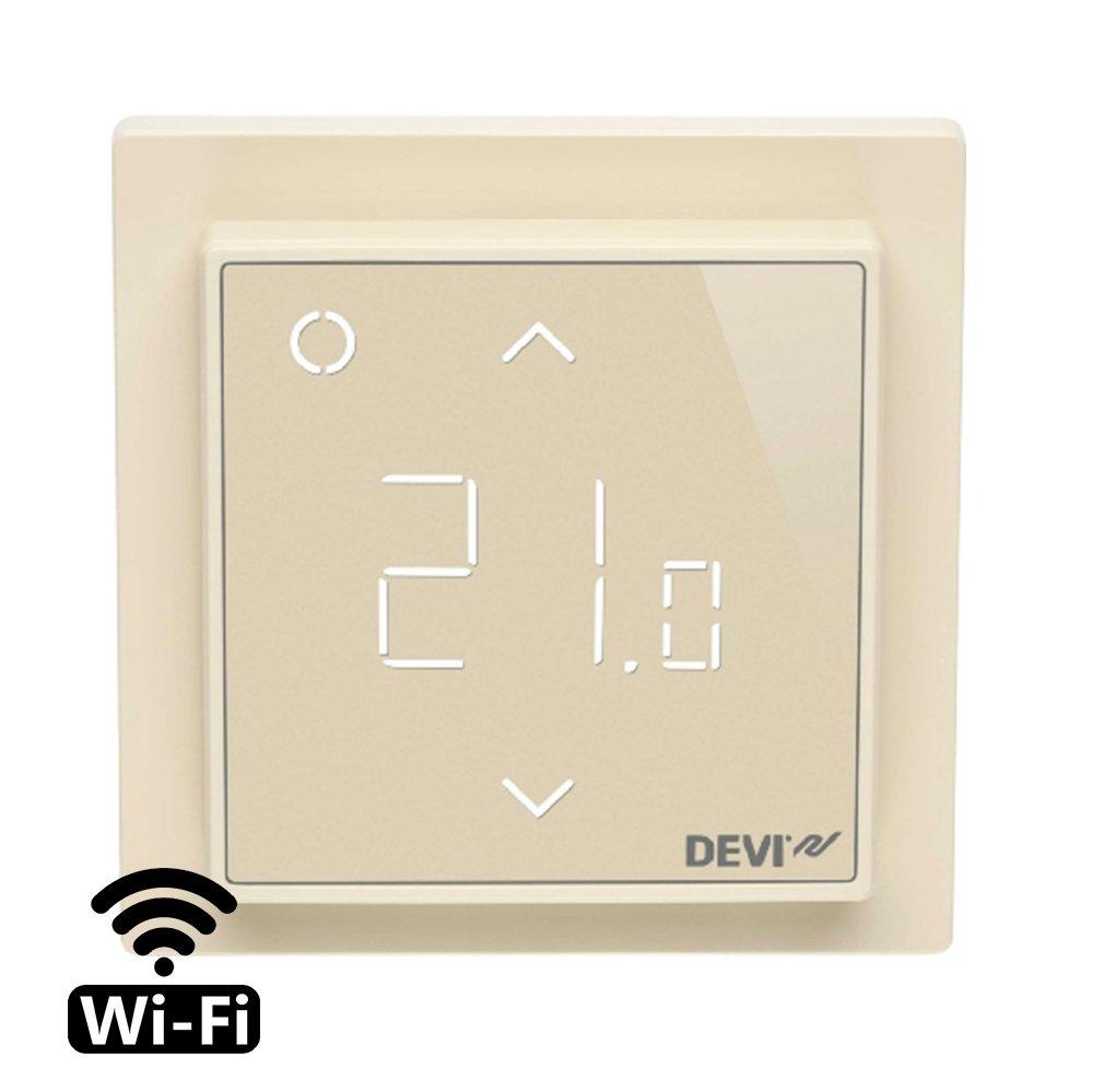 Терморегулятор DEVIreg Smart Бежевий Wi-Fi / програмований / для теплої підлоги