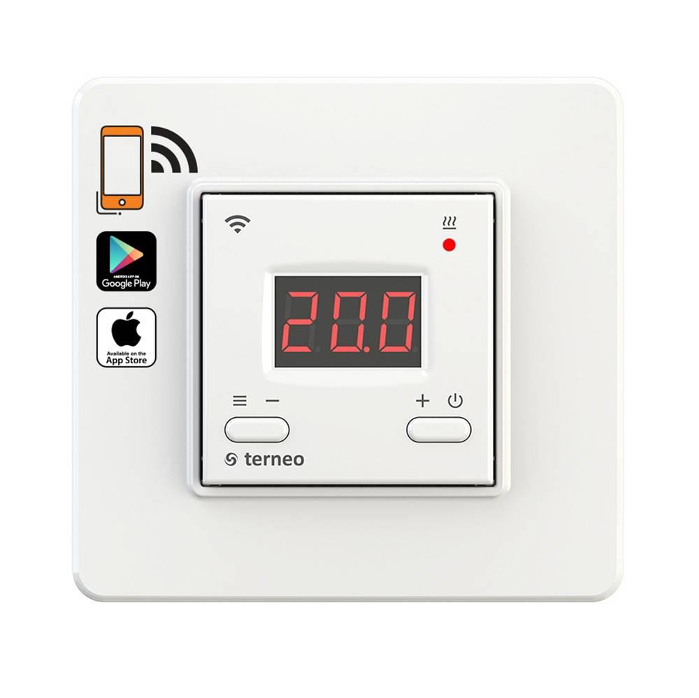 Терморегулятор Terneo AX Wi-Fi / білий / кнопковий, програмований / для теплої підлоги
