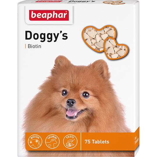 Вітамінізовані ласощі для собак з біотином Beaphar Doggy's + Biotin 75 т