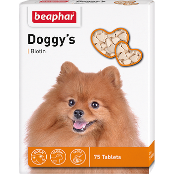 Вітамінізовані ласощі для собак з біотином Beaphar Doggy's + Biotin 75 т