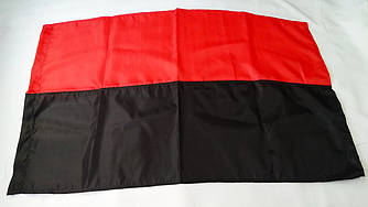 Прапор червоно-чорний великий: 140 на 90см, з креп-сатину