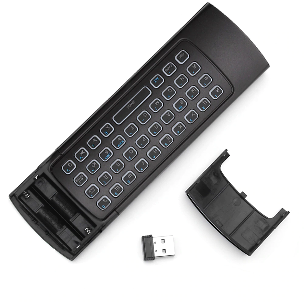 Пульт Air Mouse MX3 Pro | Підсвічування | Мікрофон | Гіроскоп | Клавіатура QWERTY | USB 2.4 G - фото 5 - id-p1134949610