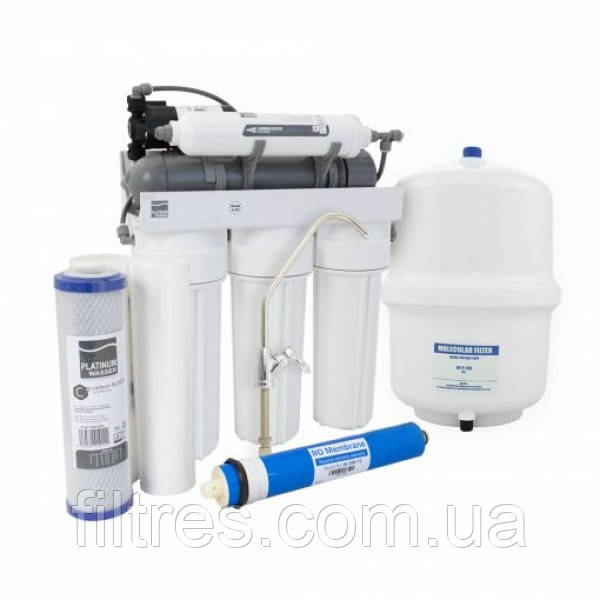 Фільтр зворотного осмосу з насосом Platinum Wasser RO6P