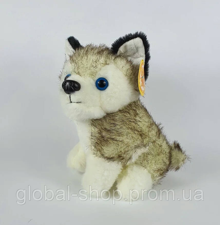 М'яка іграшка. Собака Хаскі. Гавкає. 26 см