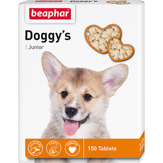 Вітамінізовані ласощі для цуценят Beaphar Doggy's Junior 150 шт/уп
