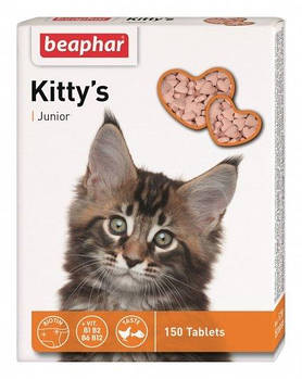 Кормова добавка для кошенят з біотином Beaphar Kitty's Junior 150 табл.