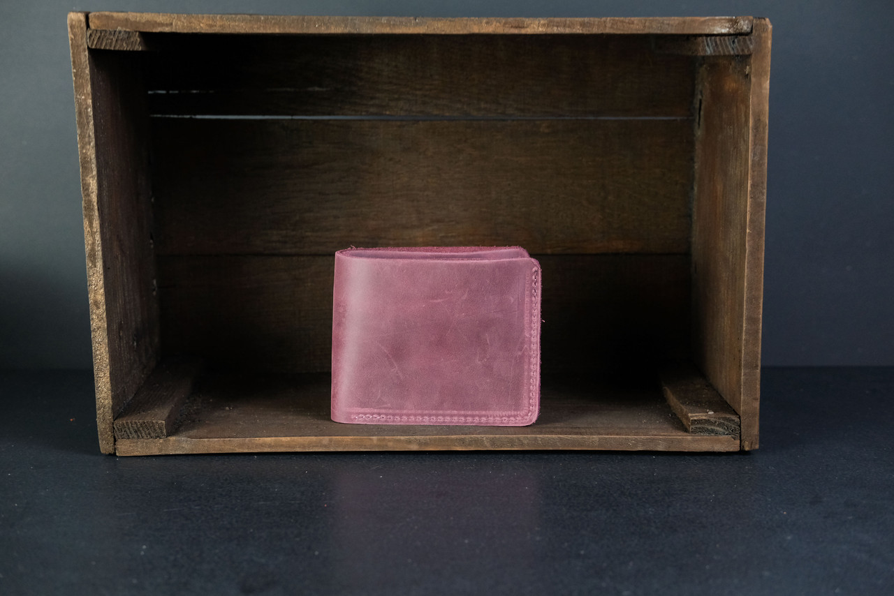 Жіноче класичне портмоне з монетницею з натуральної шкіри колір Бордо