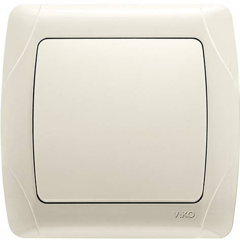 Розетка VIKO Carmen 1гніздо із заземленням та кришкою кремова 90562012-UA1, фото 1