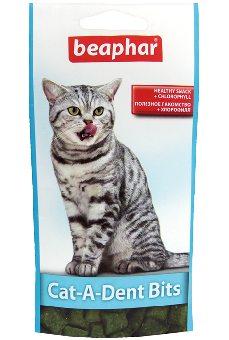 Подушечки для чистки зубів котів Beaphar Cat-A-Dent Bits 35 г, фото 1