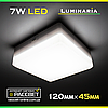Світлодіодний світильник LUMINARIA NLS-7W AC170-265 V 7 Вт 600 Lm 5000 K (настінно-стельовий), фото 4