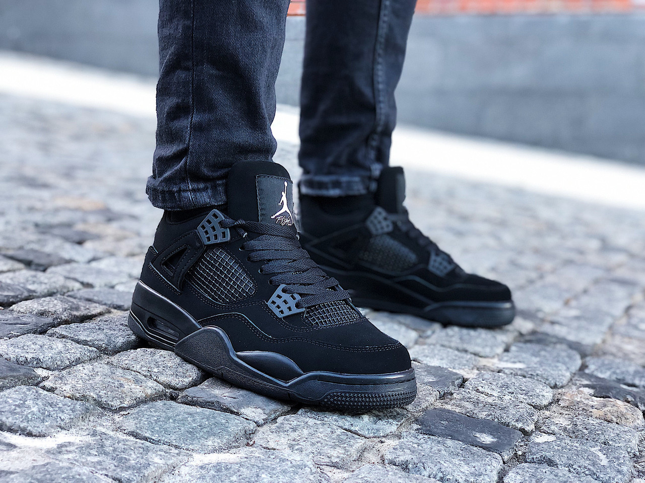Кросівки чоловічі Air Jordan 4 Retro "Black Cat" (Розміри:42,44), фото 1